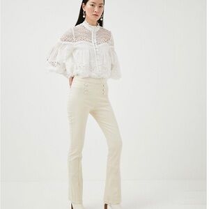 Karen Millen Cream Flare Women's Pants